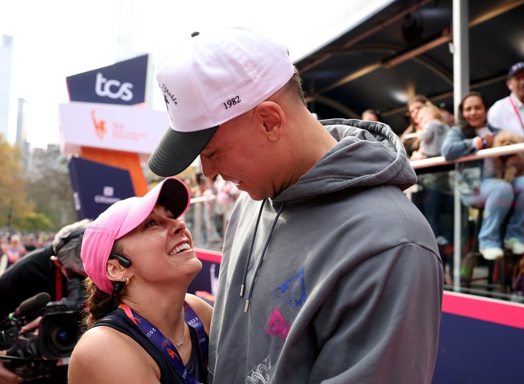 Aaron Judge Cheers On Samantha Bracksieck at NYC Marathon
