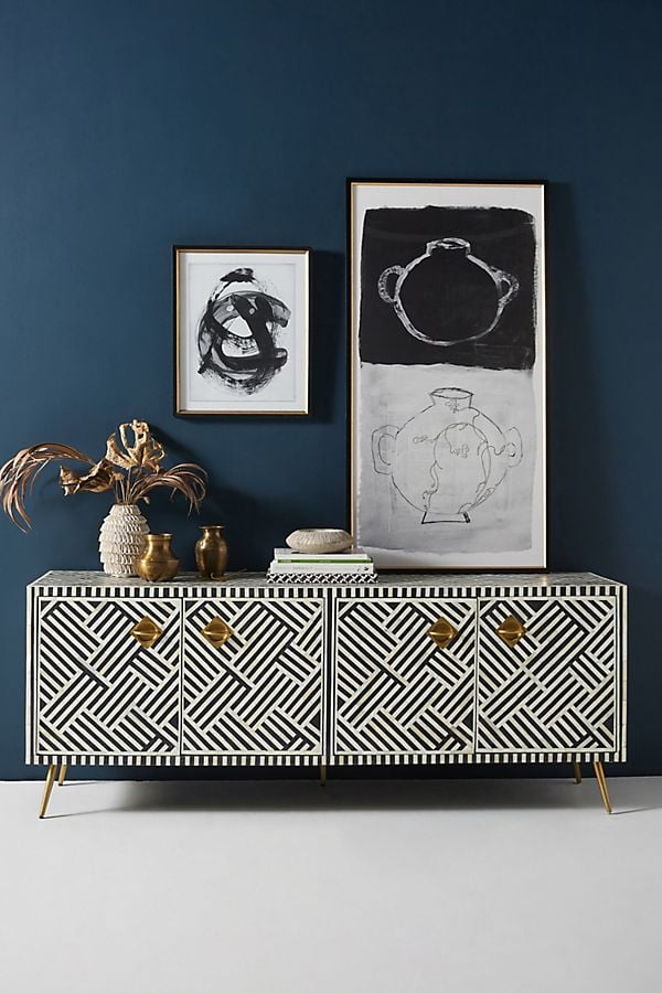 Anthropologie Optical Inlay Media Console