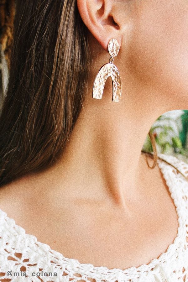 Aria Hammered Statement Earrings