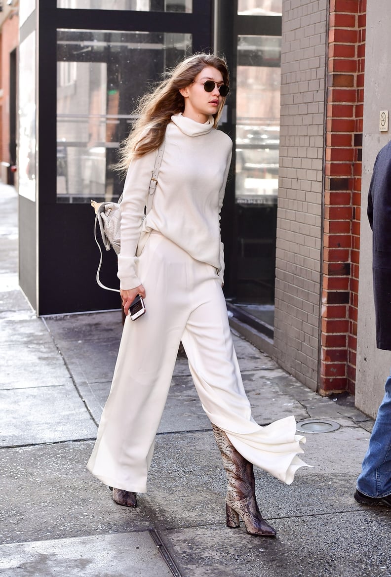 Gigi Hadid's a Fan of the Oversize Turtleneck