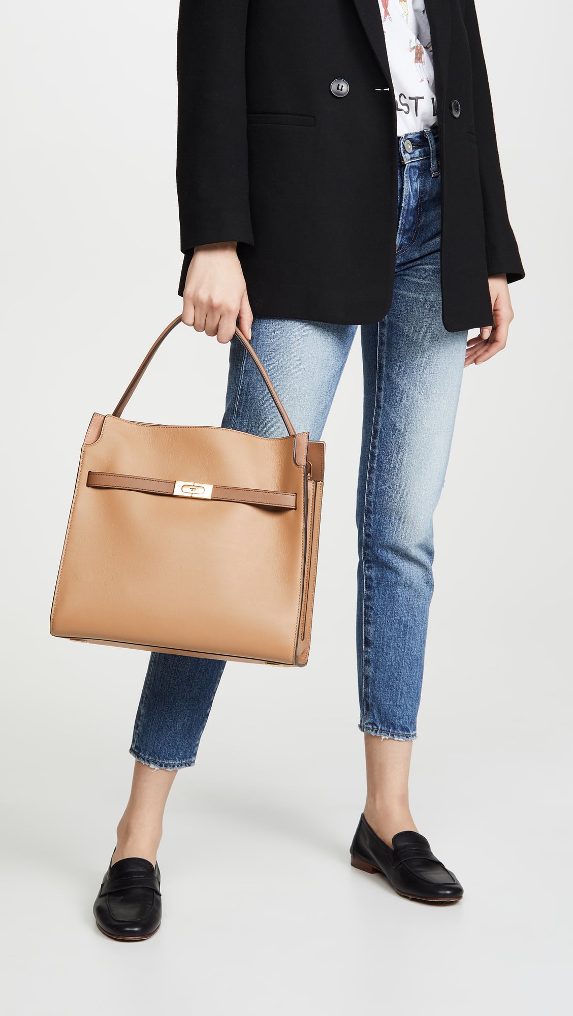 A Polished Shoulder Bag: Tory Burch Lee Radziwill Double Bag | 10 Work Bags  You'll Be Proud to Carry in and Out of the Office | POPSUGAR Fashion Photo  10