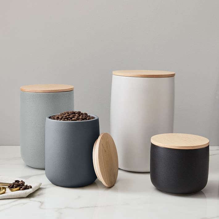 West Elm Kaloh Stoneware Kitchen Canisters