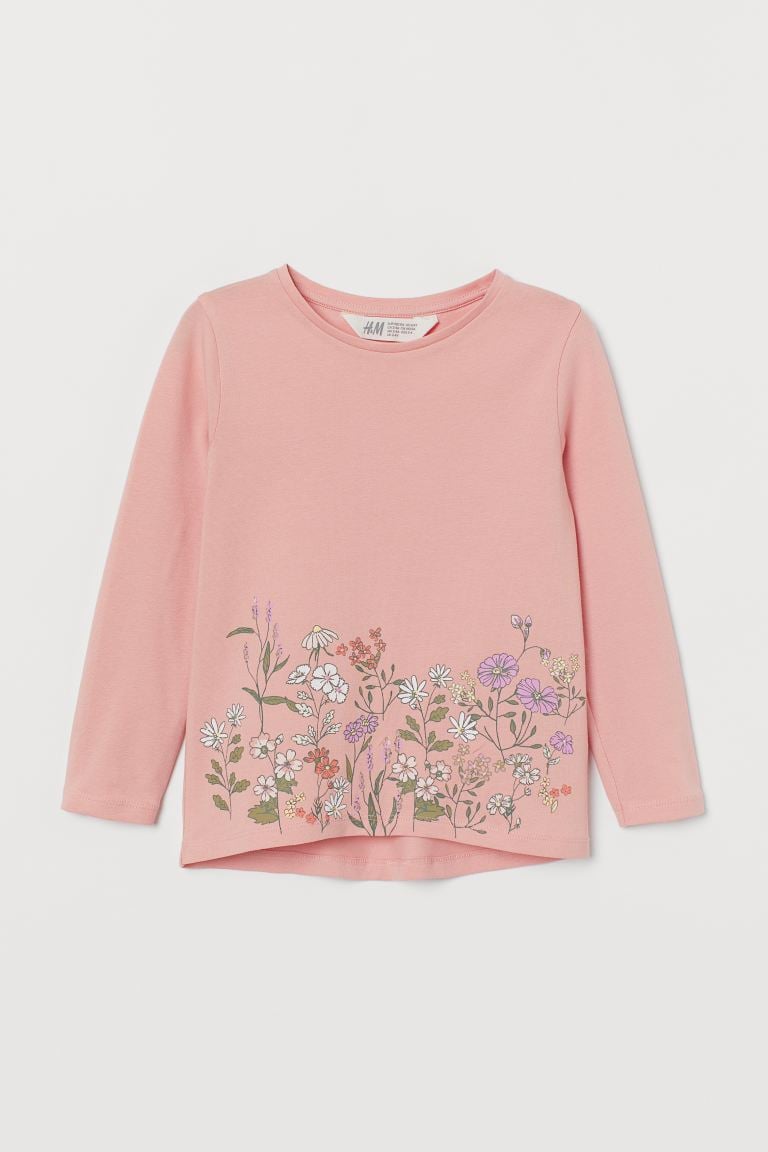A Floral Top: H&M Printed Jersey Top