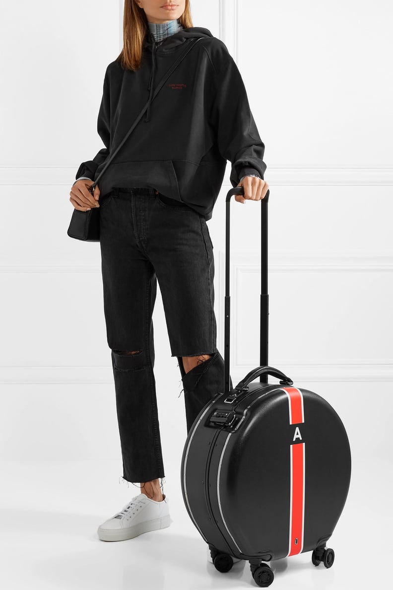 Ookonn Printed Leather-Trimmed Hardshell Suitcase