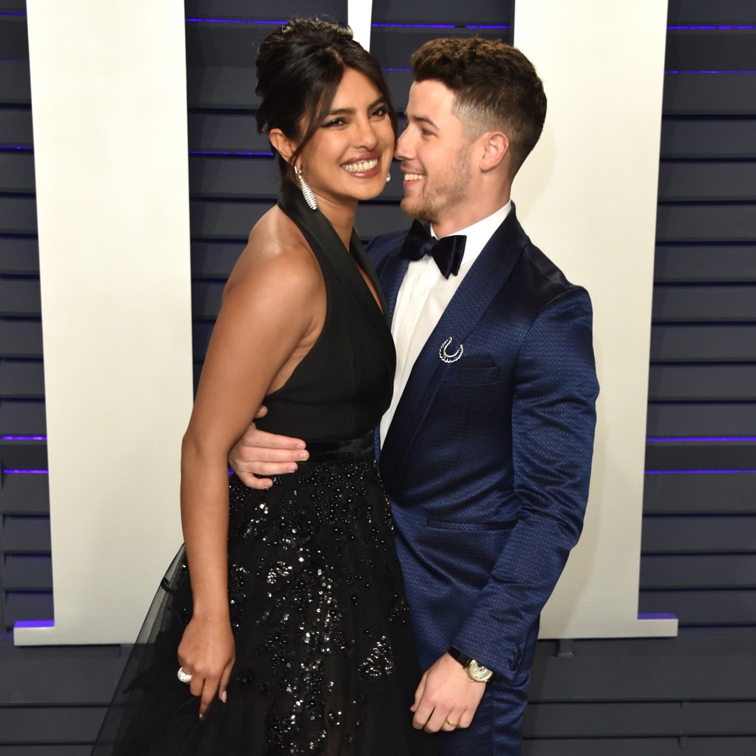 Nick Jonas Priyanka Chopra At Vanity Fair Oscars Party 2019 Popsugar Celebrity Nick jonas and priyanka chopra's love story is one of a kind. nick jonas priyanka chopra at vanity