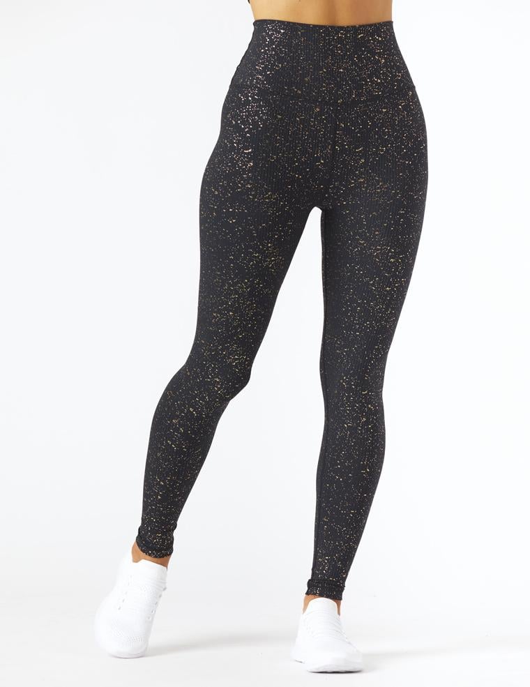 Glyder High Power Legging in Black and Gold Gloss