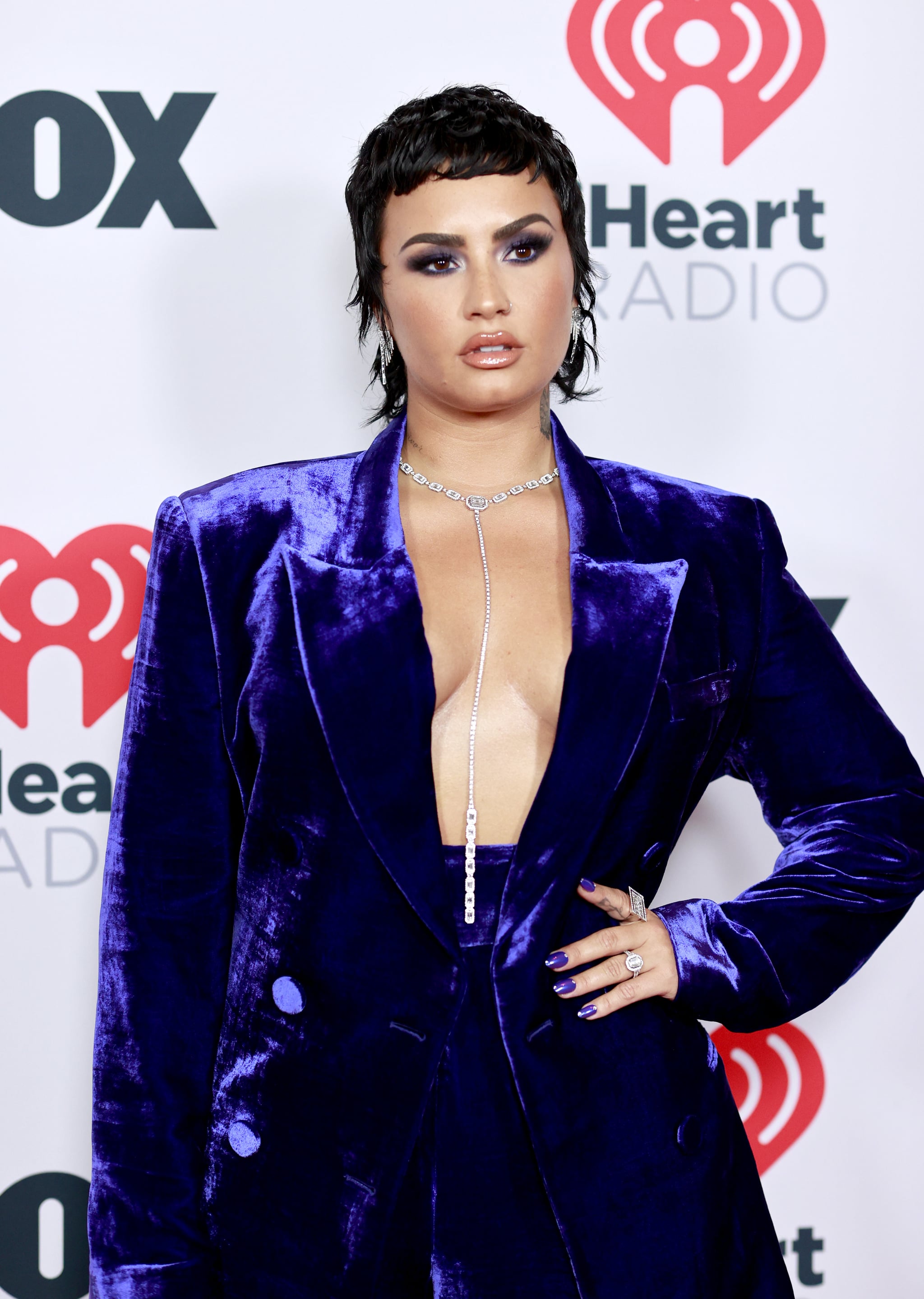 LOS ANGELES, CALIFORNIA - MAY 27: (EDITORIAL USE ONLY) Demi Lovato attends the 2021 iHeartRadio Music Awards at The Dolby Theatre in Los Angeles, California, which was broadcast live on FOX on May 27, 2021. (Photo by Emma McIntyre/Getty Images for iHeartMedia)