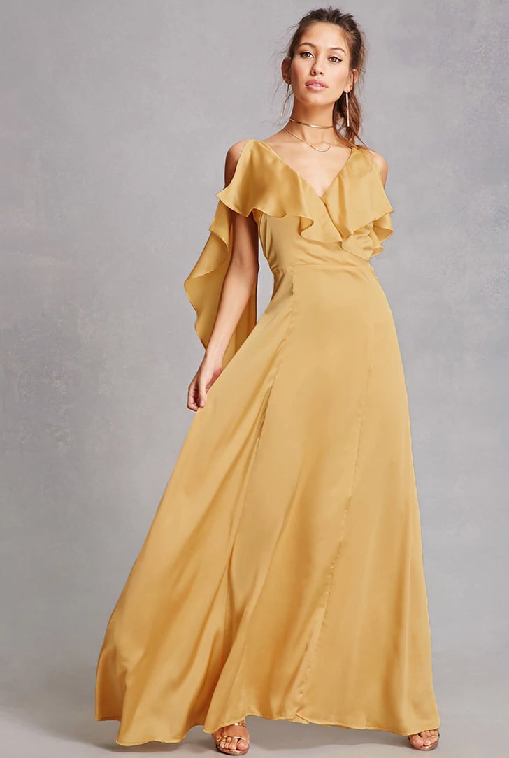 Forever 21 True Violet Satin Maxi Dress | Champagne ...