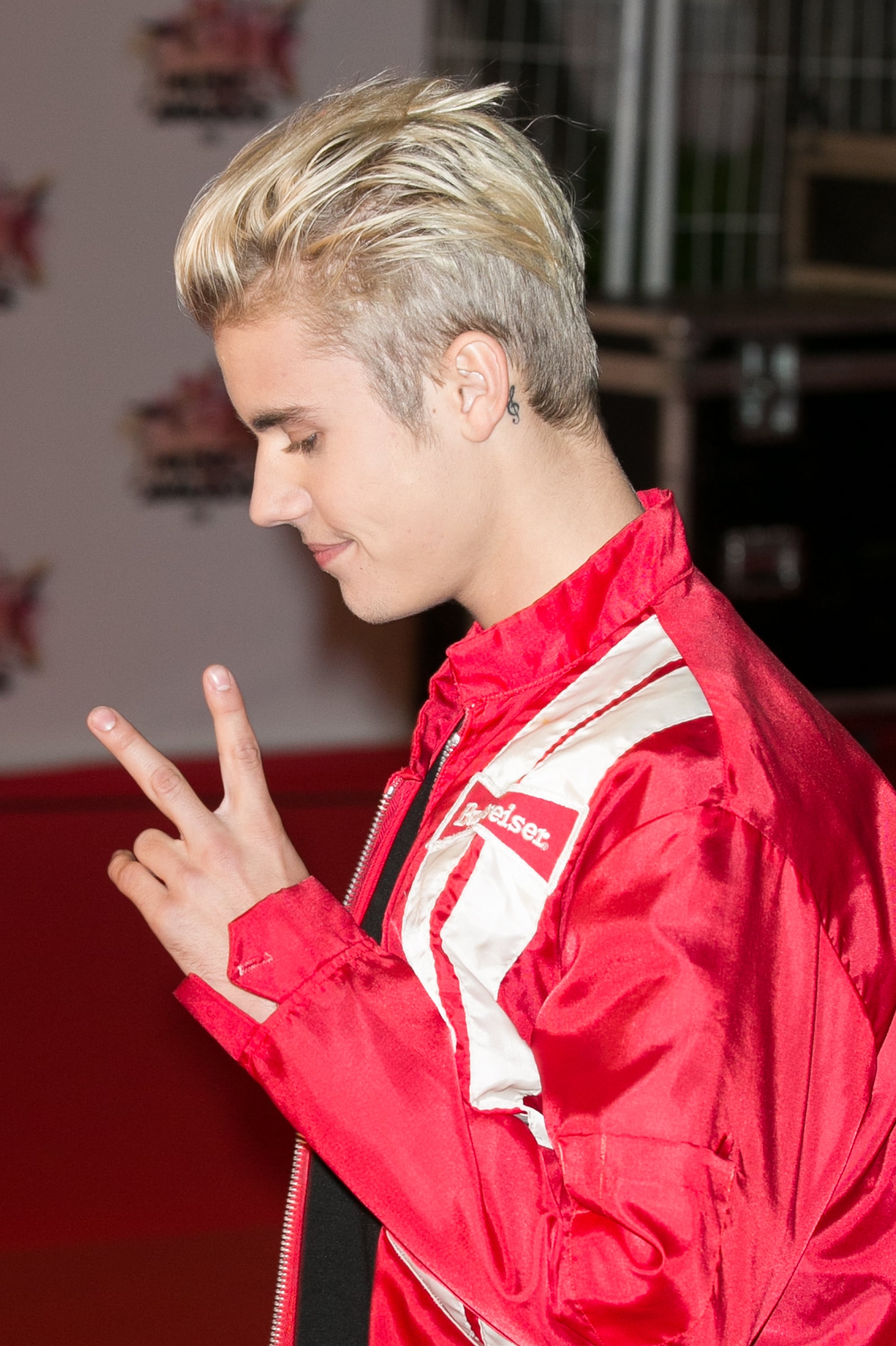 Justin bieber red jacket on sale