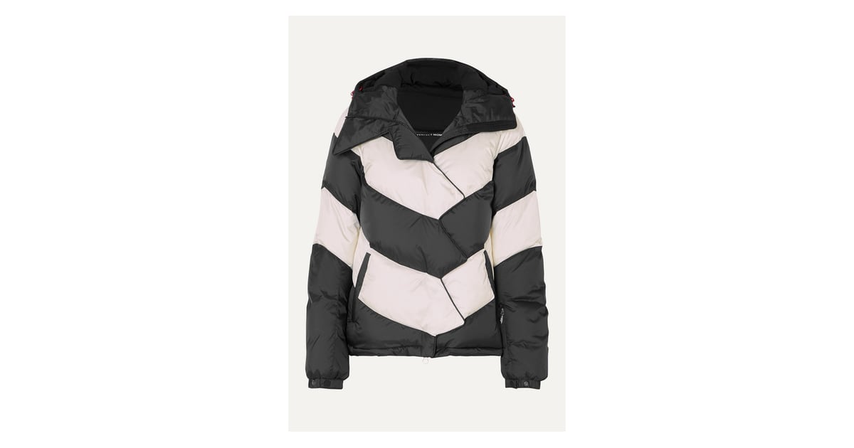 Perfect Moment Hooded Two-Tone Striped Quilted Down Ski Jacket | Shoop, Shoop, Shoop! Stylish Ski Gear Fashion Girls (and Rachel Would Approve Of POPSUGAR Fashion Photo 59