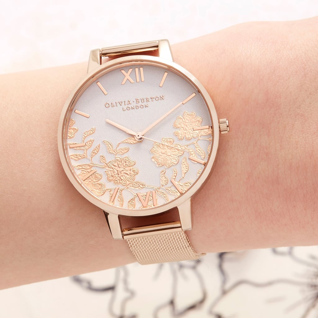 Olivia Burton Lace Detail Mesh Strap Watch Forget the BFF You