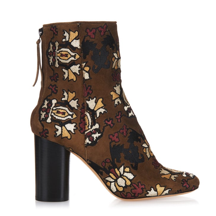 Isabel Marant Embroidered Suede Ankle Boots ($1,480)