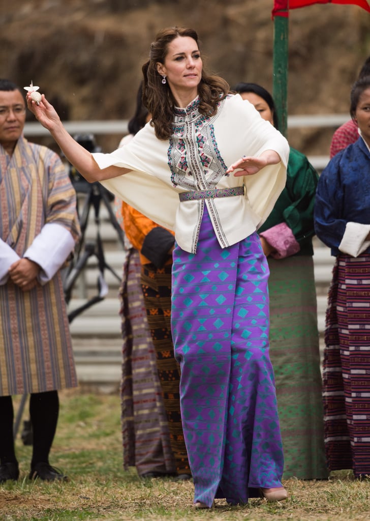 Kate Middleton Wearing a Cape in India