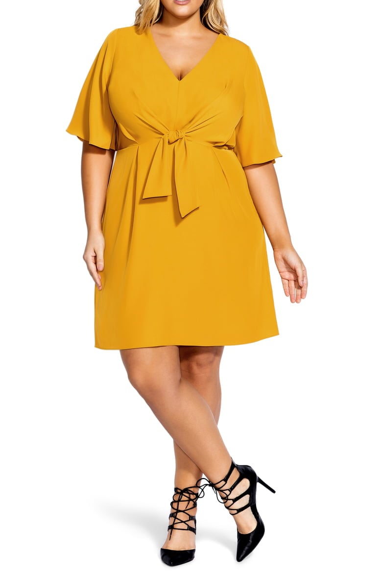City Chic Knot Front Dress