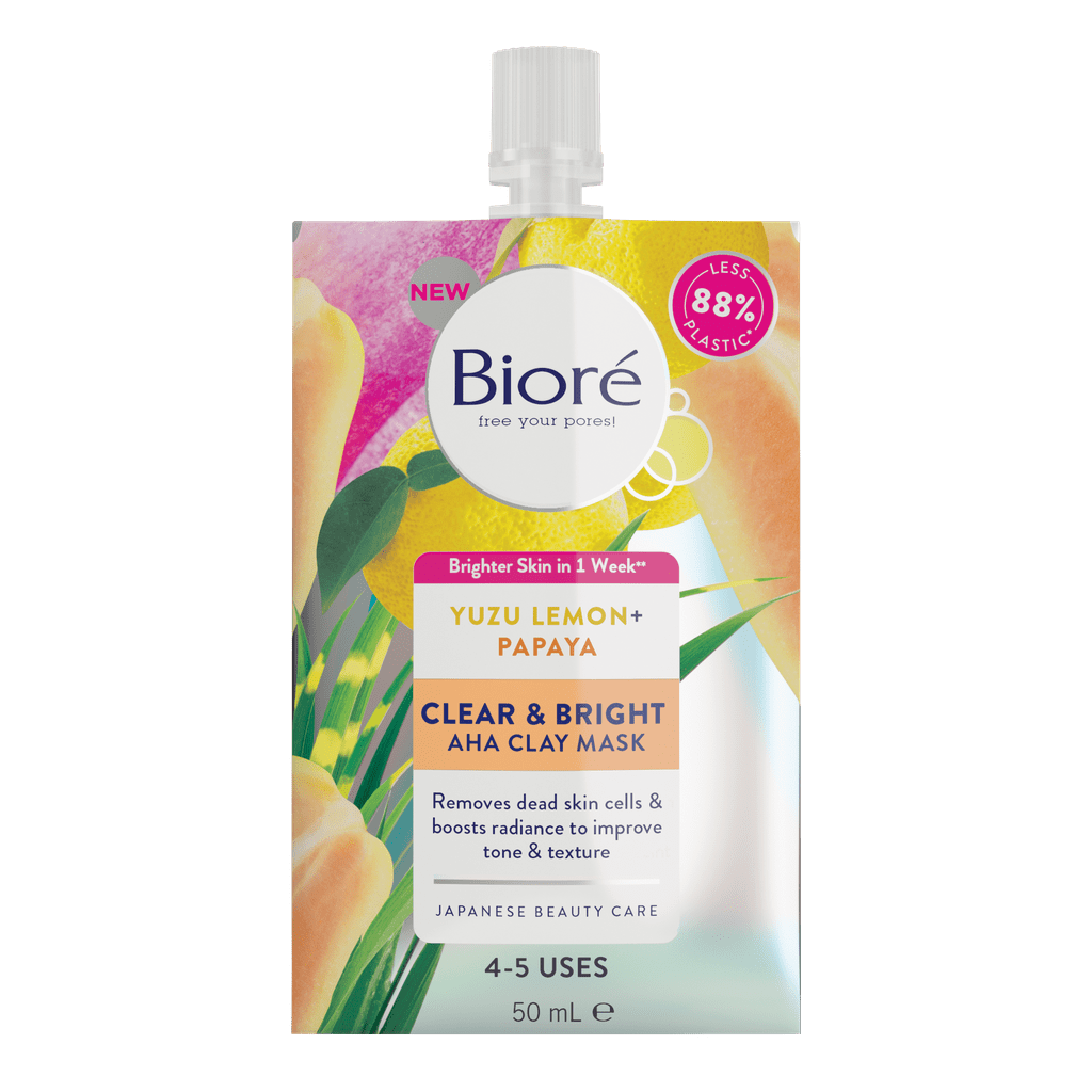 Bioré Clear & Bright AHA Clay Face Mask