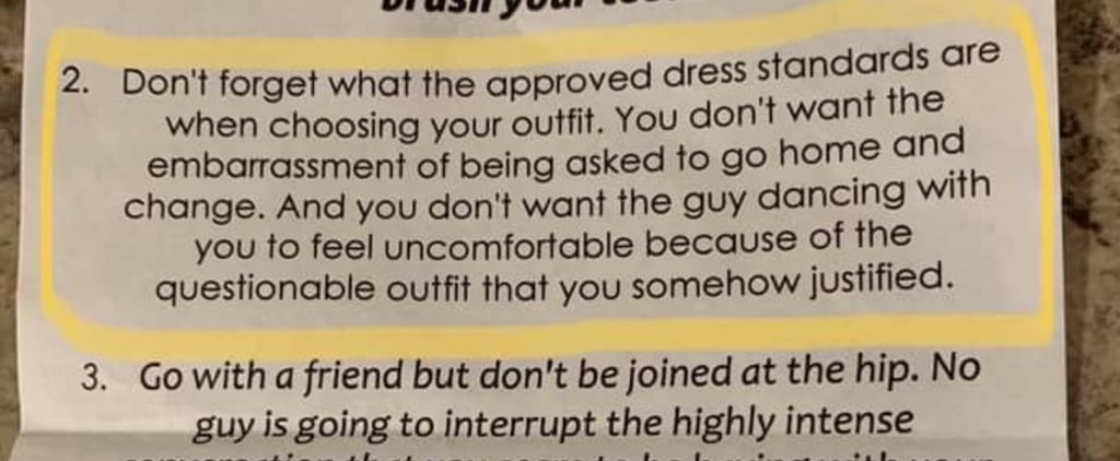 There Is Just So Much Wrong With This Church's "First Dance" Instructions For Young Girls