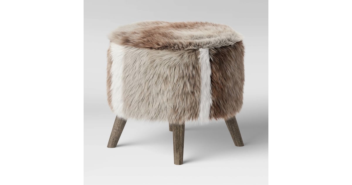 Target faux fur ottoman hotsell