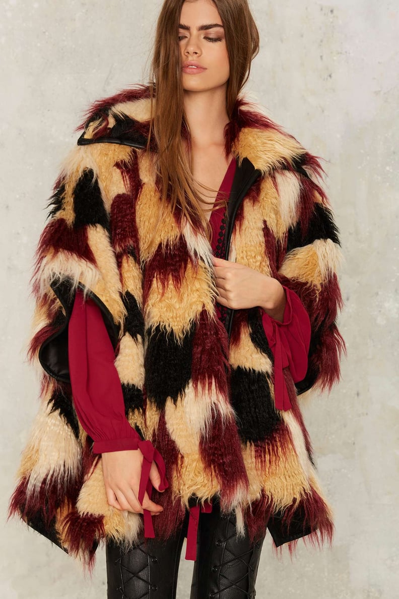 The Standout Patchwork Furry Coat