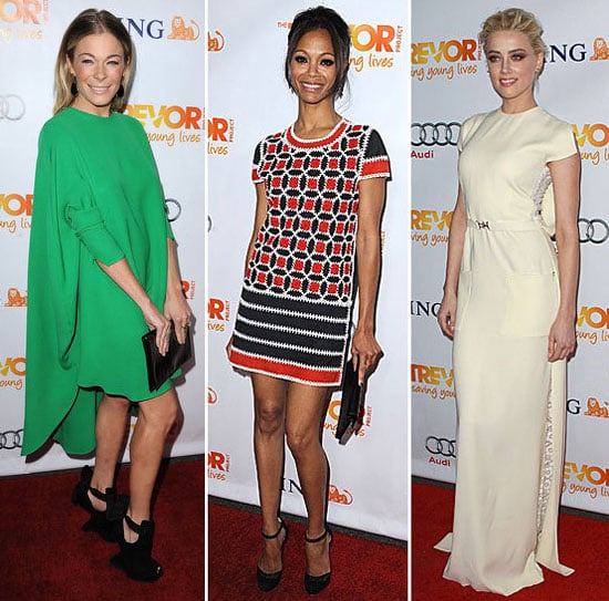 Pictures of Celebrity Party Season Style Zoe Saldana, Anne Hathaway