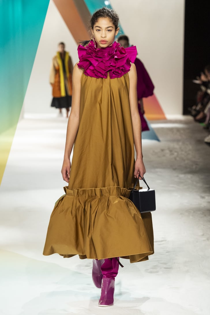 Roksanda Fall 2019. | Ruffle Neckline Trend | POPSUGAR Fashion UK Photo 12