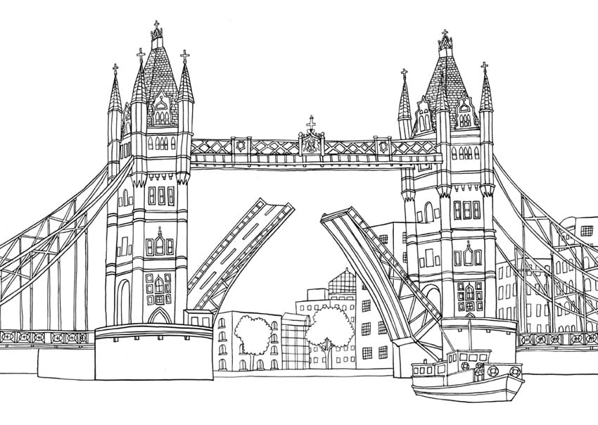 Get The Coloring Page London Bridge 50 Printable Adult