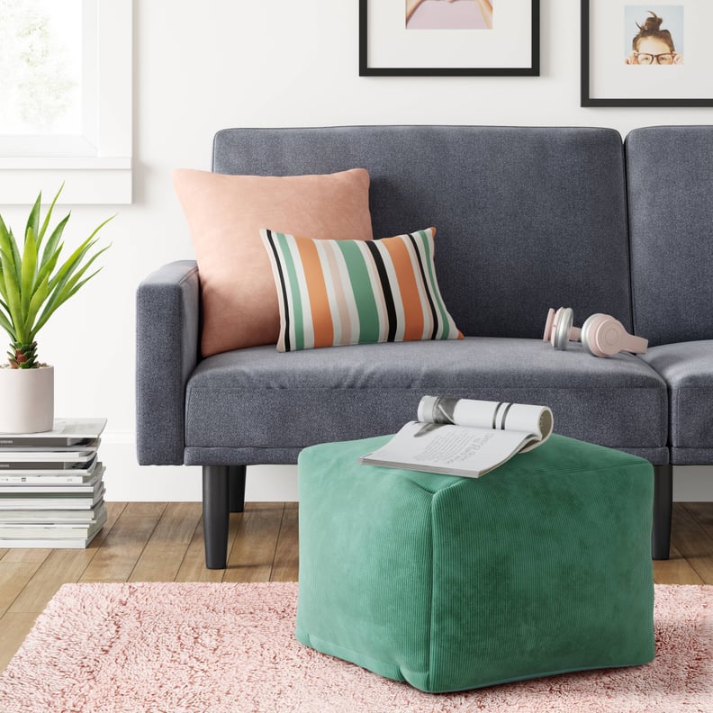 A Casual Seat: Corduroy Pouf