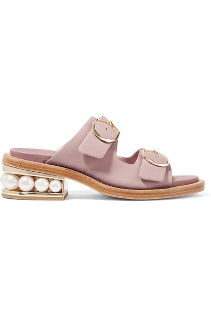 Nicholas Kirkwood Casati Embellished Leather Slides