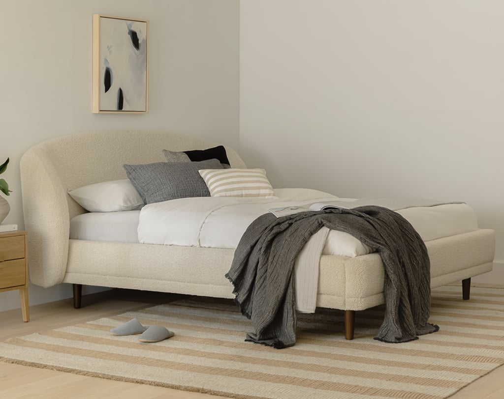 Article Kayra Bed in Lunaria Sandstone Bouclé