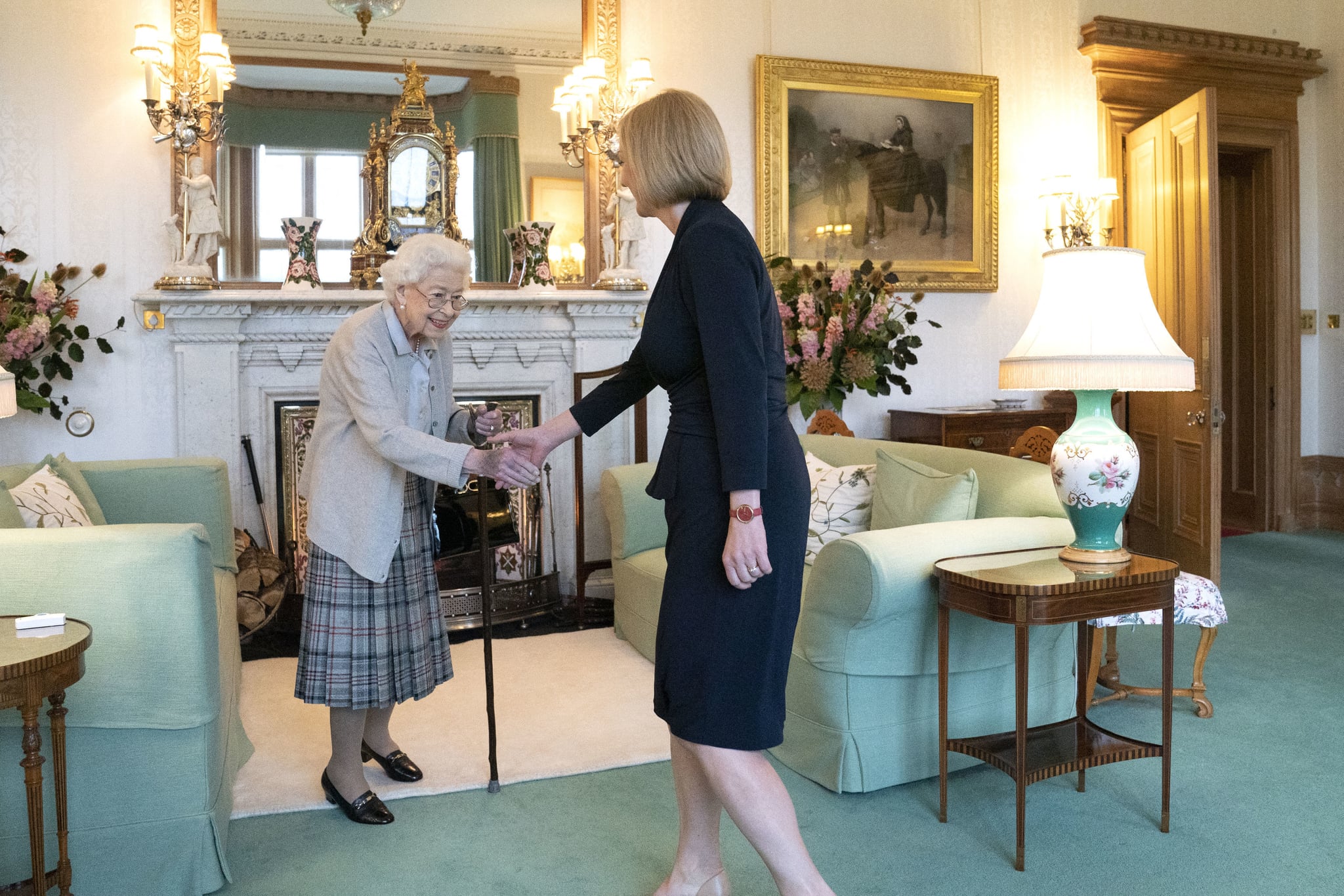 Queen Elizabeth II meets with British Prime Minister Liz Truss in 2022