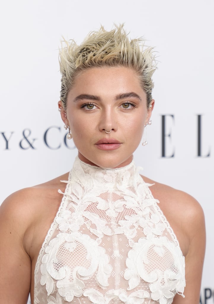 Florence Pugh Wears a Sheer Lace Gown to Elle Style Awards