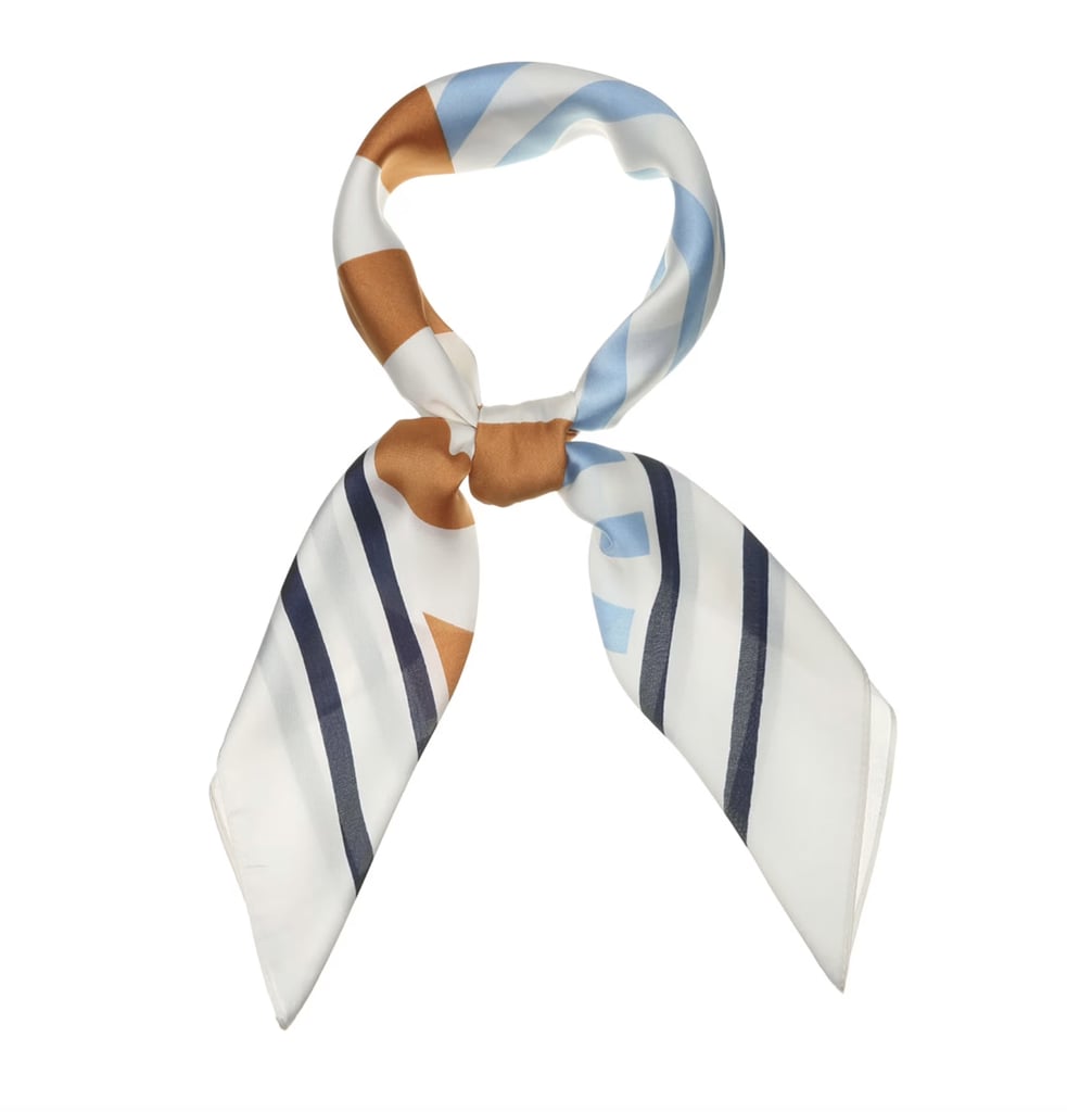 Inspire Chic Stripe Print Square Scarf