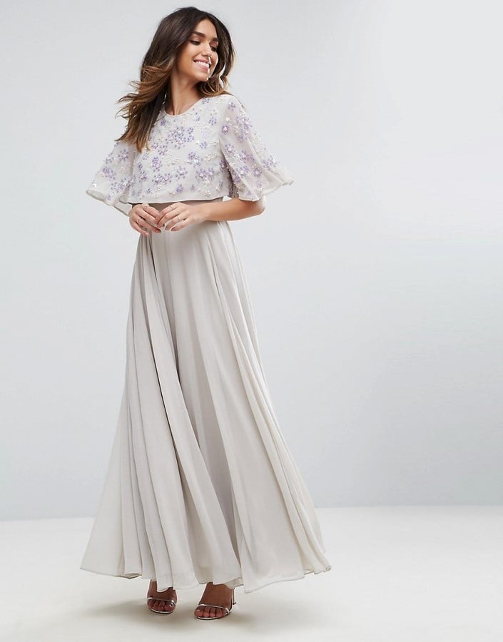Flutter sleeve deals maxi dress uk