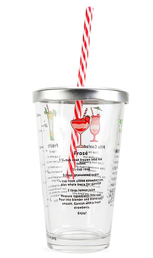 Kikkerland Frozen Cocktail Recipe Glass