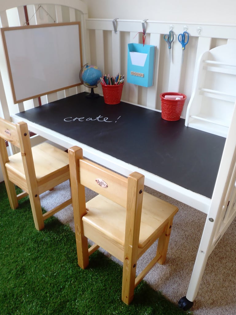 Upcycle Your Crib Into a Kids' Desk