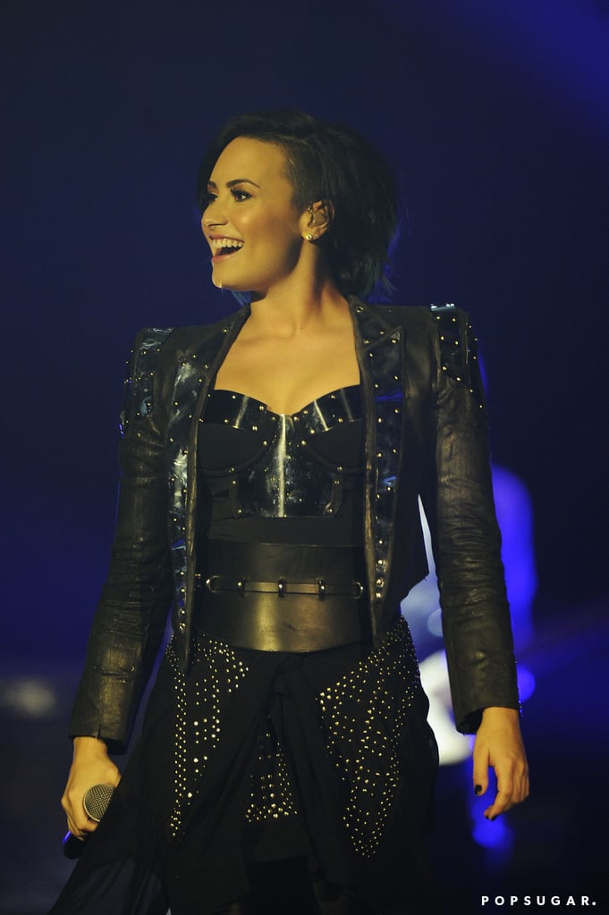 Demi Lovato brought her concert tour to London's O2 Arena on Friday.