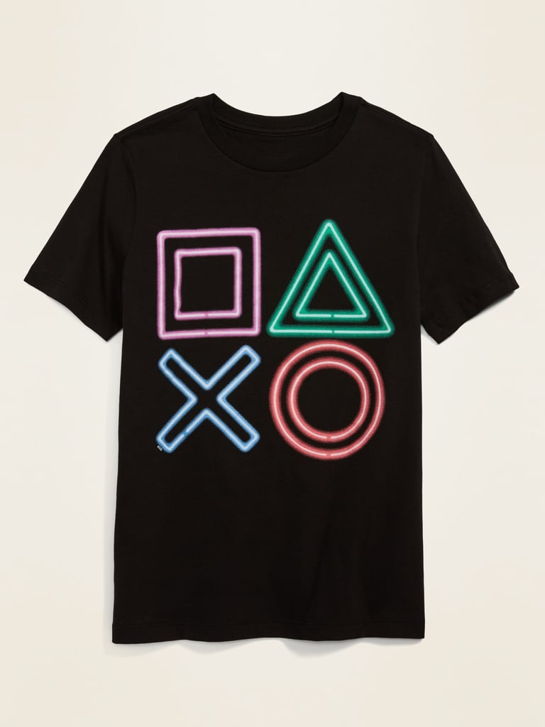 Gender-Neutral Sony PlayStation Game Controller Graphic Tee for Kids
