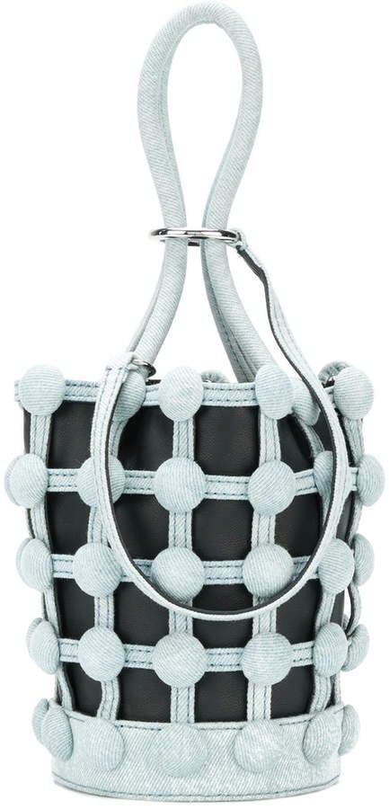 Alexander Wang Roxy Denim Cage Mini Bucket Bag