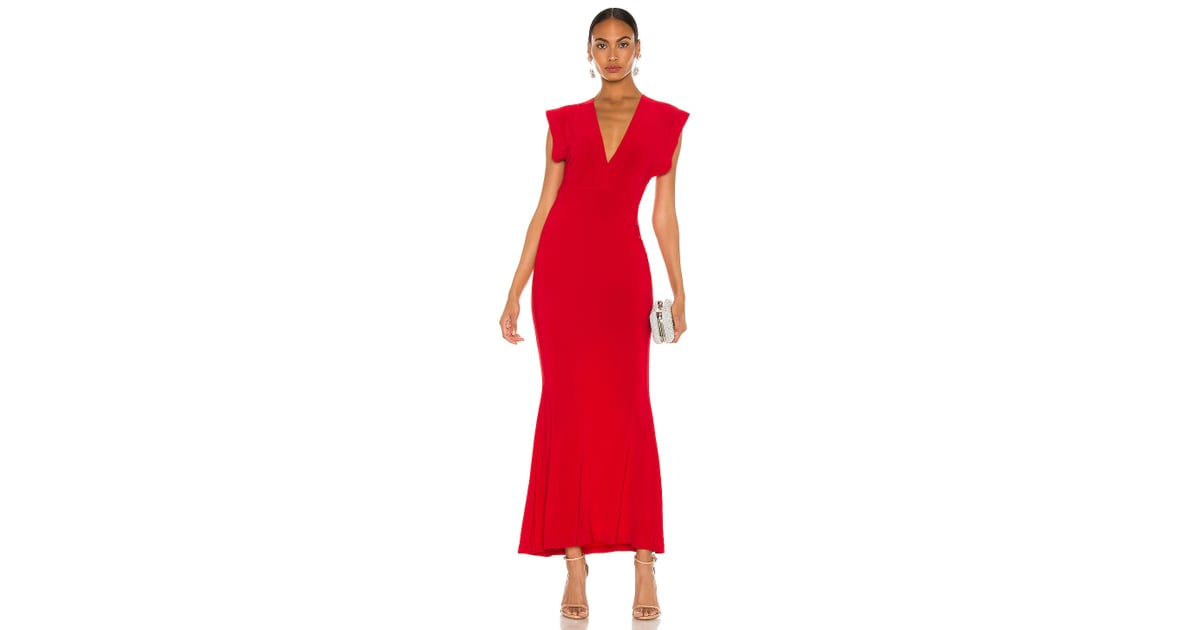Norma kamali v neck rectangle top gown