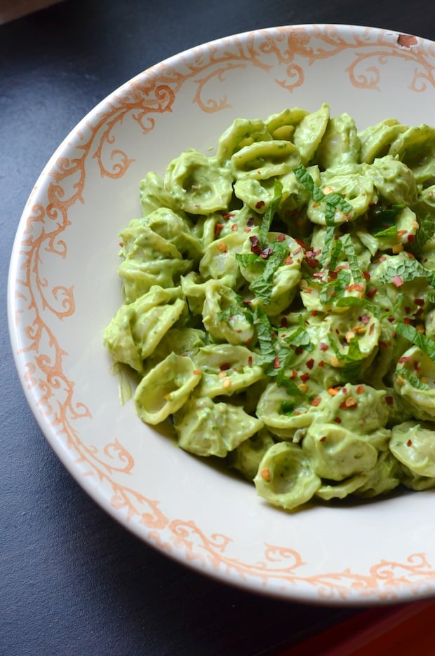 Creamy Avocado Mint Pasta