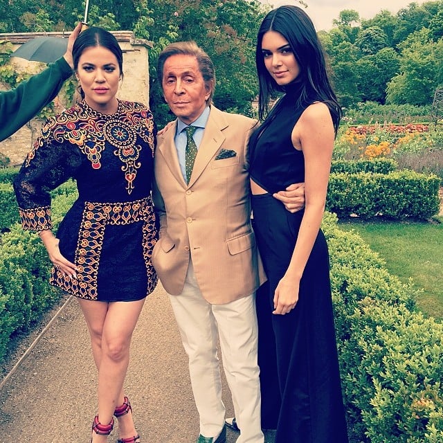 Khloé  and Kendall kicked off Kim's wedding celebrations at Valentino Garavani's Paris home.
Source: Instagram user krisjenner