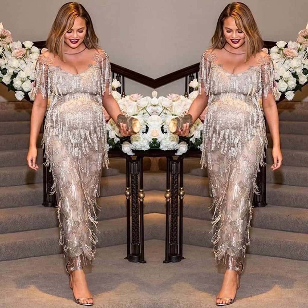 adrianna papell beaded fringe dress