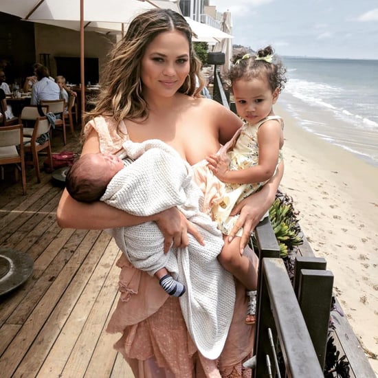 Chrissy Teigen Instagram Holding Both Babies July 2018