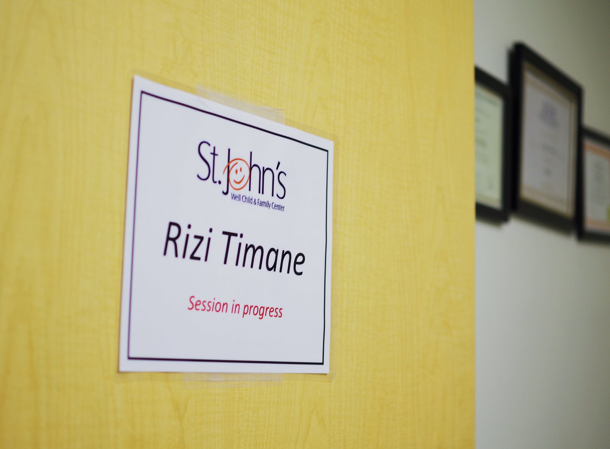 Rizi Timane's office at St. John's Well Child and Family Center in Los Angeles 