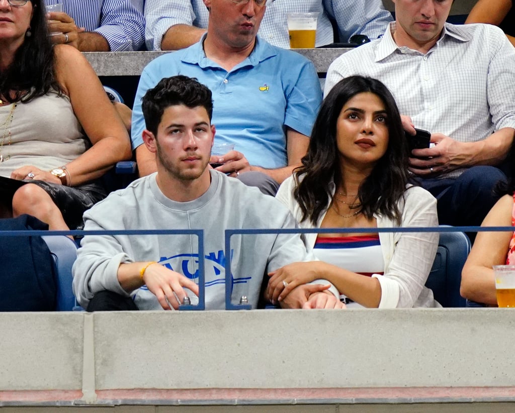 Priyanka Chopra White Dress With Nick Jonas at US Open