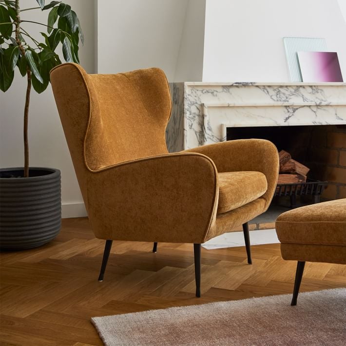 For a Stylish Lounge Chair: West Elm Lucia Wing Chair
