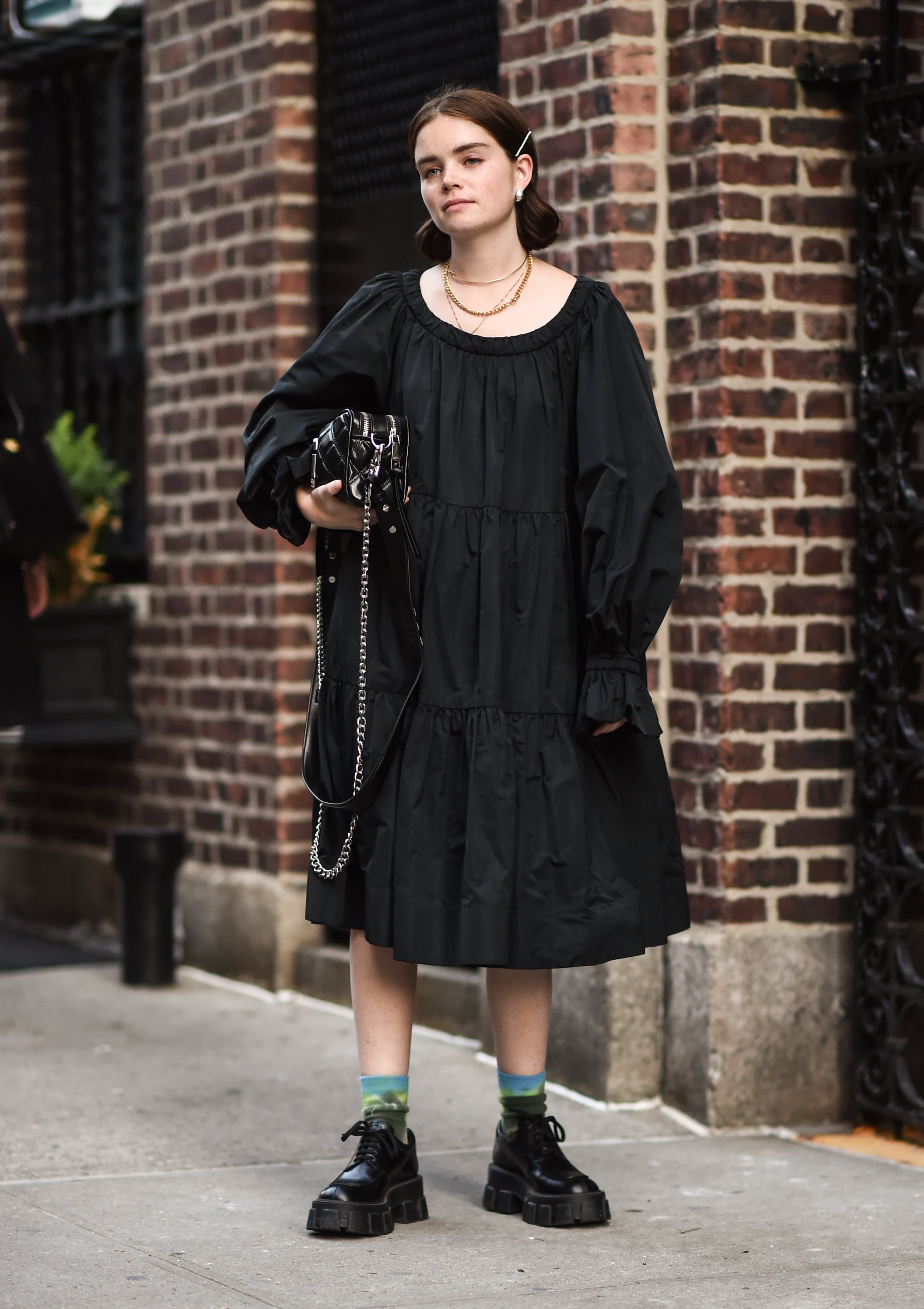 Little Black Dress + Chunky Boots - Venti Fashion