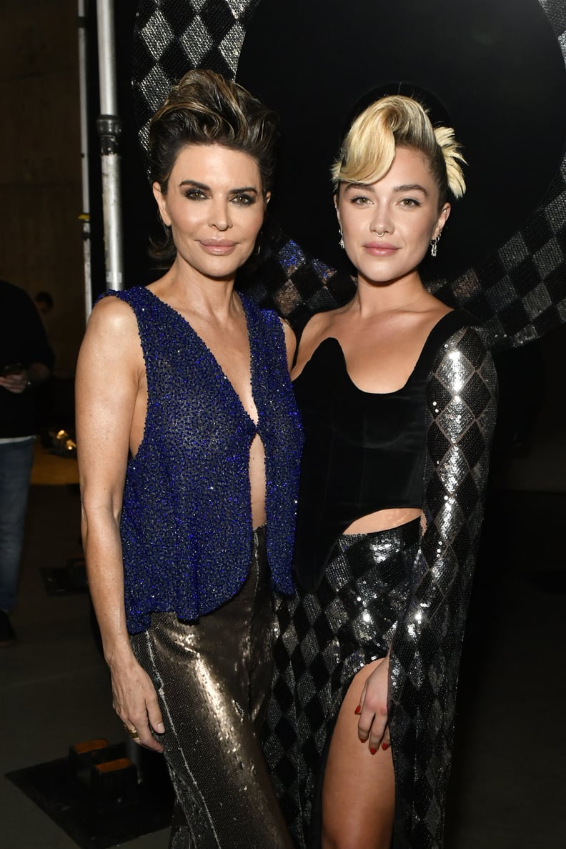 Lisa Rinna and Florence Pugh at the Harris Reed Show