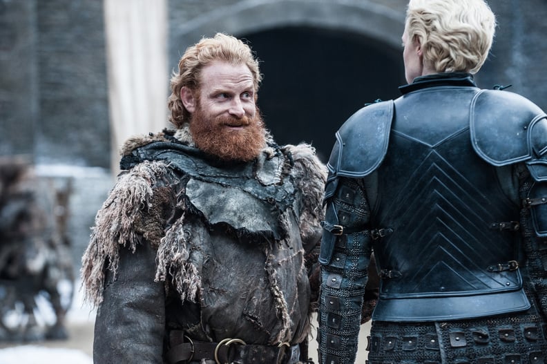 Kristofer Hivju as Tormund and Gwendoline Christie as Brienne