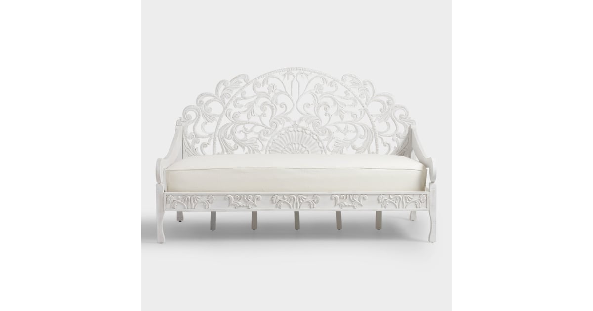 Whitewash Carved Zarah Daybed (550) World Market Spring 2017