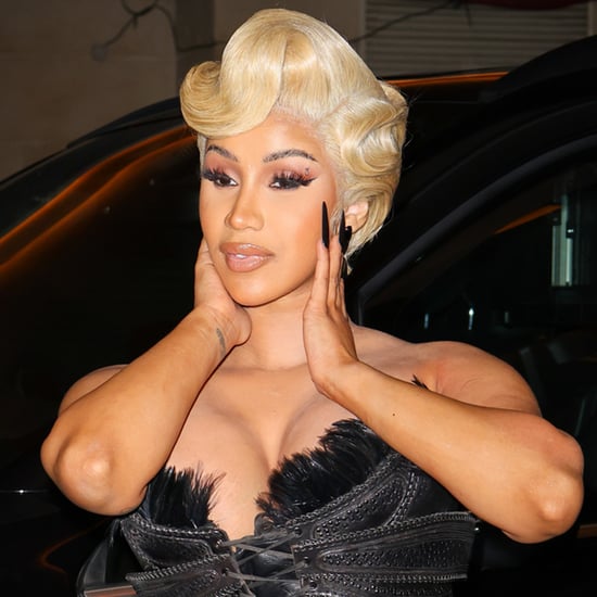 Cardi B's Black Pigtails With Chunky Red Highlights